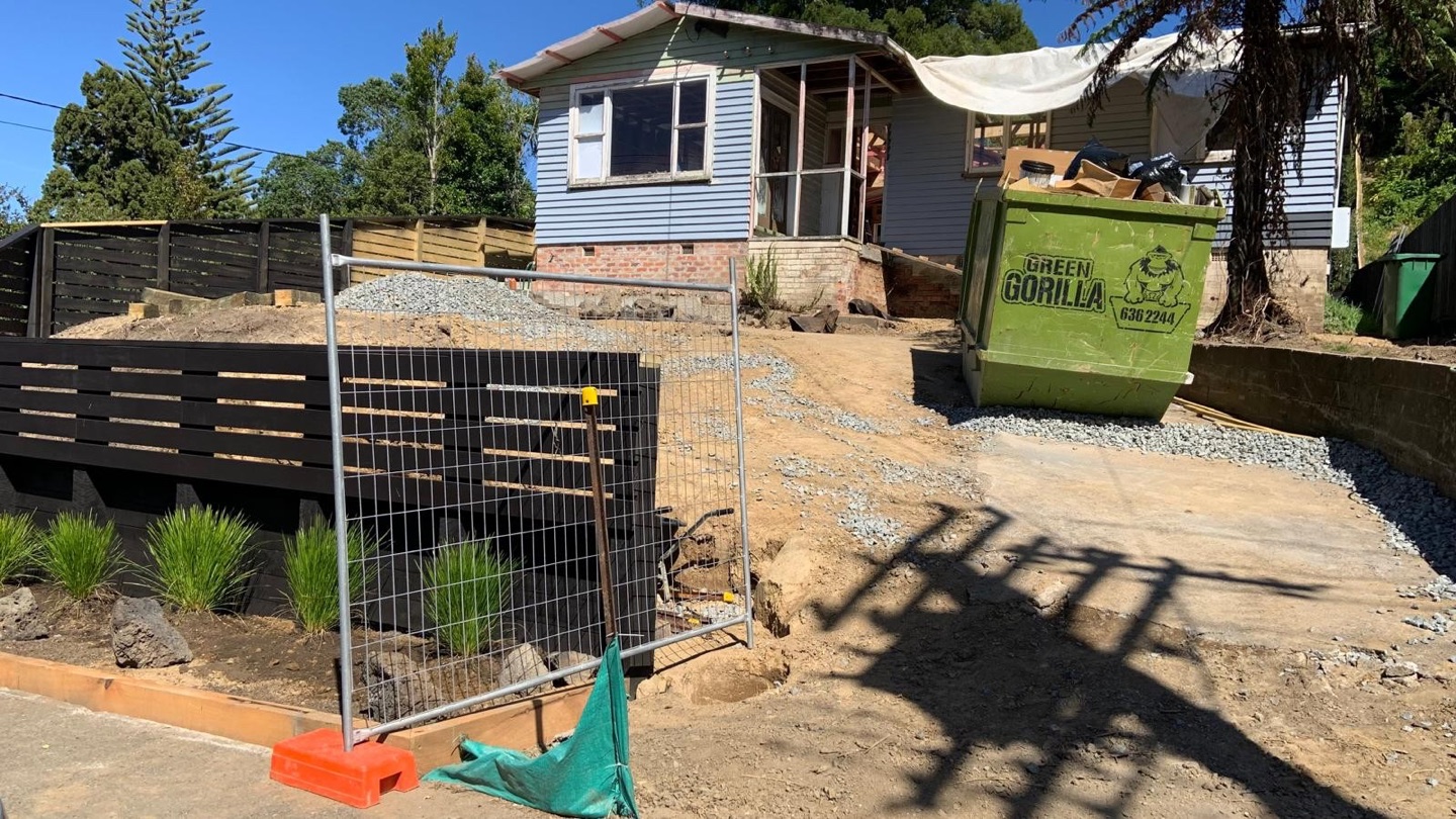 Auckland home during renovation before exterior painting